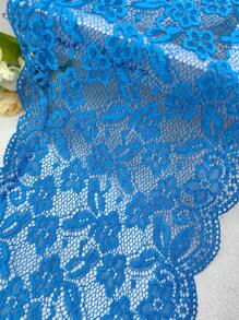 95cm/Piece Blue Clothing Accessory Soft Stretchy Lace Trim With 18cm Width For Clothes, Hats, Or Decoration - Blue - View 5