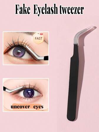 1pc Black Straight Pointed Individual Cluster False Eyelash Extension Tweezer,Makeup,Cheap,Room Decor,Vanity,Travel,Bedroom,Makeup Accessories,Tweezers,Cheap,Stocking Stuffers,Makeup,Makeup Tools,Cheap Stuff,Gifts,Gifts For Women,Christmas Gifts