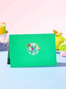 1 pièce Carte d'anniversaire dinosaure 90°, carte pop-up faite à la main, carte de voeux d'anniversaire pour les amis, carte pop-up créative polyvalente pour l'anniversaire, carte de bénédiction 3D pour la fête d'anniversaire