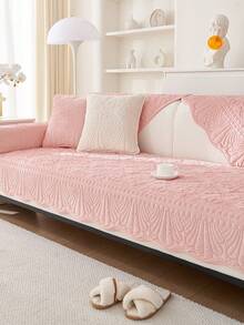 1入現代風格厚實柔軟沙發墊,秋冬適用,防滑沙發罩,可機洗,防塵,耐汙,不易褪色或掉毛 - 粉色 - 查看 1