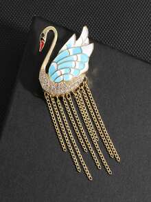 1只粉色天鵝胸針,適合日常佩戴 - 粉色 - 查看 1