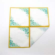 41入組7英吋森林動物派對餐具套裝,包括派對紙盤、午餐餐巾和鼠尾草綠色葉子桌布,適用於叢林動物生日派對和婚禮派對裝飾 - fox - 查看 8