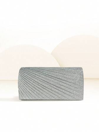 Mini Glitter Flap Square Bag Glamorous Evening Bag With Chain For Party