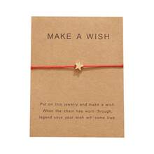 1pc European And American Simple Wish Five-Pointed Star Handmade Woven Bracelet - Five-pointed Star - View 1