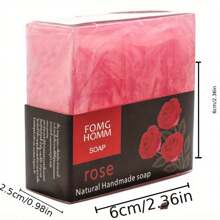 天然精油皂,深度滋潤徹底清潔,深入毛孔清潔並去除死皮,深層潔膚與油控,泡沫豐富緊實 - 玫瑰 - 查看 1