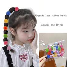 20入組五顏六色的彈性編織球式小女孩頭髮圈，適用於嬰兒、幼兒，無害頭髮帶，適用於日常穿著 - 彩色 - 查看 1