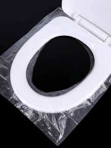 50 件/包 一次性防水馬桶座椅套,適合旅行、加厚如廁訓練、家用 - 無色 - 查看 3