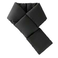 1條男女新款高端冬季圍巾,厚實、保暖、輕盈、交叉、純色、柔軟舒適、適用於滑雪等戶外活動,有黑色/白色/綠色/粉紅色/灰色/圍巾,披肩,是冬天最好的禮物 - 羽絨圍巾 - 查看 13