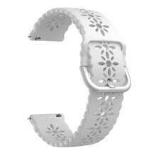 1pc Women's 18mm Solid Color Universal Plum Blossom Pattern Silicone Watch Strap As A Gift For Students Returning To School - Multicolor - View 3