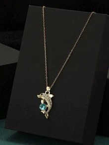 1set Women's Gold-Colored Jewelry With Fashionable Pearl Pendant, Including A Rose Necklace Ideal For Valentine's Day Gift, And A Christmas Gift With A Teddy Pendant, Suitable For Girls - Gold - View 6