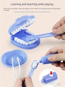 1pc Children's Mouth Dental Toy Set,Dentist Role Play Pretend Game - Pink - View 7