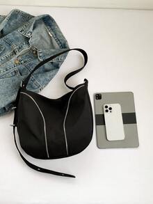 女性手提包、肩袋、斜背包 - 黑色 - 查看 4