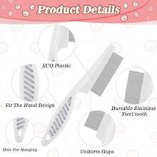 Flea Lược Đối với Mèo & Chó , Lược Đối với Loại bỏ , & Gàu - trắng - Xem 5