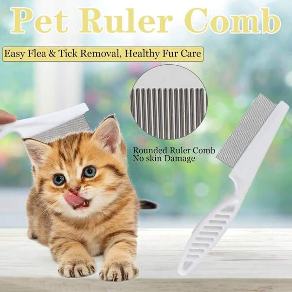 Flea Comb For Cats & Dogs, Comb For Removing Fleas, Ticks & Dandruff SHEIN EUR