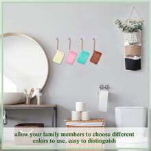 1 pieza Bolsa de jabón, Bolsa de jabón de barra, Red exfoliante de jabón, Soporte de jabón de ducha, Bolsa de jabón de burbujas, Unisex, Suministros de cocina para lavar platos, Decoración del baño del hogar, Otoño, Vuelta al colegio - Multicolor - Ver 3