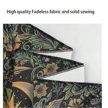 1 件太陽、月亮、蔬菜、葉子印花螢光掛毯,應用藍光紫外線燈,發光牆壁裝飾,壁掛 - 彩色 - 查看 8