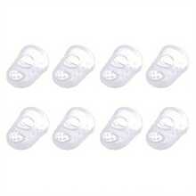 8Pcs/Set Silicone Finger Guards, Guitar Fingertip Protectors, For Ukulele1Guitar, Transparent Color - White - View 5