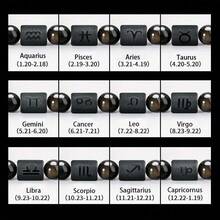 1pc Natural Tiger Eye Beaded Elastic Horoscope Zodiac Sign Bracelet For Men - Bracelet - View 6