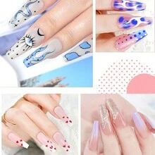 Nail Art Set Acrylic Manicure Kit Led Uv Lamp Dryer Matte + Glossy Top & Base Coat Gel Nail Polish Accessories All Seasons - Yellow - View 3