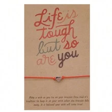 Life Is Tough But So Are You Wish Bracelet, Positivity Gift, Mental Health Gift, Cheer Up Gift, You Got This Gift, Keep Going Gift, - Tough 10 - View 9