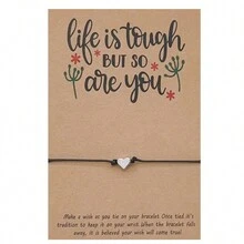 Life Is Tough But So Are You Wish Bracelet, Positivity Gift, Mental Health Gift, Cheer Up Gift, You Got This Gift, Keep Going Gift, - Tough 10 - View 10