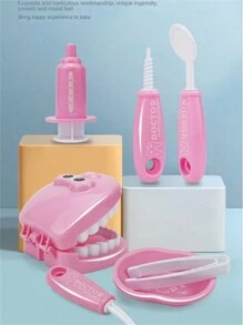 1pc Children's Mouth Dental Toy Set,Dentist Role Play Pretend Game - Pink - View 12