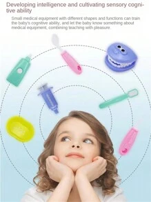 1pc Children's Mouth Dental Toy Set,Dentist Role Play Pretend Game - Pink - View 10