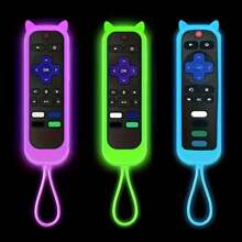 3 件套硅胶遥控器保护套，适用于 Roku 电视遥控器/Roku 简易遥控器/Roku 语音遥控器