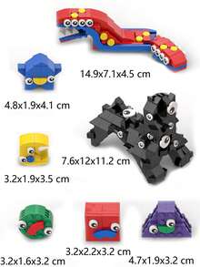 Moc小顆粒拼砌智能積木玩具,diy數字馬戲團展示怪物主角時尚桌飾,迷你積木玩具 - 數位馬戲團 - 查看 2