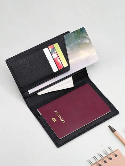 Simple & Ultra-Thin Passport Holder With Multiple Card Slots, Large Capacity Card Wallet For Business Travel, Holding Passport, Ticket, Train Pass & Coin Travel Stuff Travel Organiser Travel Items Travel Wallet Passport Holder Passport Wallet Beach Vacation Bag Summer