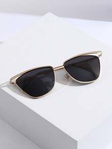 1 件女士奢华时尚猫眼时尚眼镜，时尚复古 Y2k 眼镜，日常生活、驾驶和户外活动的美学配件，保护 - 彩色 - 查看 3