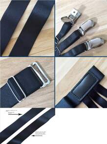 2 Miếng Nam Chống trượt Áo sơ mi & Đàn hồi Vớ Nịt tất - màu đen - Xem 6