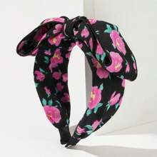 1pc Flower Pattern Bowknot Headband For Women Boho Hair Band Hair Hoop - Multicolor - View 14