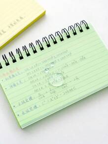 Libreta Simple De Arrancar Con 50 Hojas De Papel Multi-línea De Color Volvente Portátil De Notas Y Memorandos Para Aprender En La Oficina Y En La Escuela - Amarillo - Ver 10