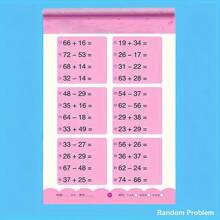 1入學前加法和減法檔案卡,包括橫向和縱向格式,適用於20/50/100以內的數字,每套32張卡片 - 彩色 - 查看 7