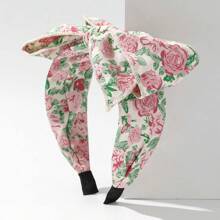 1pc Flower Pattern Bowknot Headband For Women Boho Hair Band Hair Hoop - Multicolor - View 15