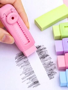 1pc Sky Blue Eraser - Blue - View 4