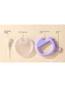 1入組25毫升便攜式液體分裝瓶,圓形卡片式噴霧瓶,透明香水噴霧瓶,硅膠套匣鑰匙扣可補充旅行瓶,適用於旅行儲物、浴室、露營、女性、學生返校使用 - 粉色 - 查看 4