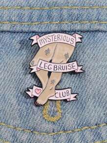 Creative Girl Themed Zinc Alloy & Enamel Pin Badge Brooch With Unique 'imperfect Legs' Design - Multicolor - View 1