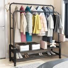 Estante Para Colgar Ropa Multifuncional - Negro - Ver 1