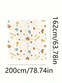 1pc Multilayer Foldable Picnic Mat & Blanket, Wear-Resistant Thickened Outdoor Camping Hiking Moisture Proof Pad For Beach, Lawn, Garden - Autumn Forest - View 2