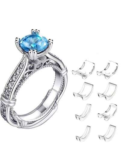 1pc Ring Size Adjuster For Men And Women, Comes In A Pack With 8 Different Sizes