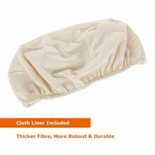 1個長橢圓形麵包籃,1個麵包籃布,手工製作的beniton 防麵包籃,帶防麵包布,可適用於發酵麵包 - 黃色 - 查看 5