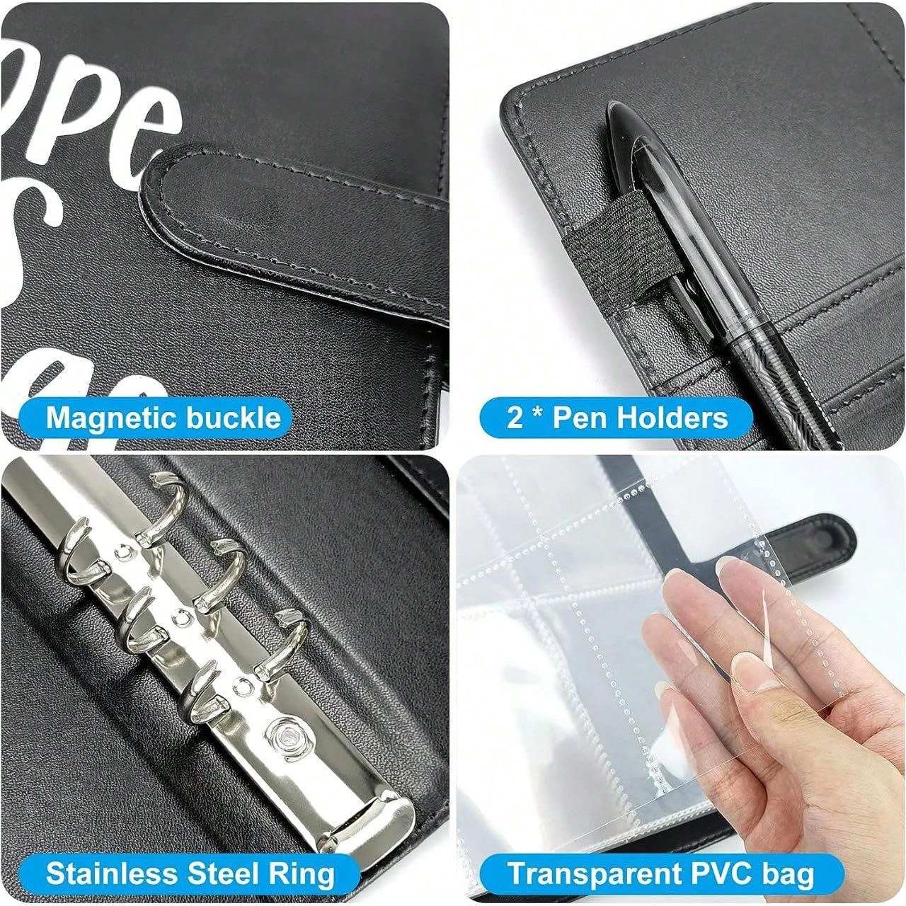 Classeur Budget A5 Avec 100 Enveloppes - Défi économie D'argent - Organisation Finances Personnelles - Marque Donbao