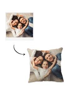 1件定制抱枕套，DIY定制装饰靠垫，方形设计，适用于婚礼、宠物、婴儿、母亲节等场合，柔软面料印花，独特个性化，是送给爱人的理想礼物，也可用于汽车、茶室、卧室、浴室、客厅、餐厅等场所。 - 彩色 - 查看 5