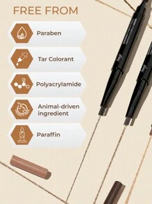 The Face Shop Lápiz de cejas diseñador FMGT, 04 Negro Marrón, fórmula de larga duración e indeformable, altamente pigmentado, fórmula difuminable, dura todo el día, cosméticos coreanos, regalo de K-beauty