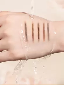 The Face Shop Lápiz de cejas diseñador FMGT, 04 Negro Marrón, fórmula de larga duración e indeformable, altamente pigmentado, fórmula difuminable, dura todo el día, cosméticos coreanos, regalo de K-beauty