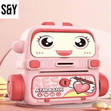 S&Y  Juguete Alcancia Contadora Tipo Carro - Banco de coche creativo de plástico. - Rosa - Ver 1