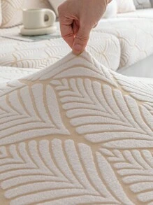 1 件弹力沙发套，适合 1/2/3/4 座 L 型沙发座垫和靠背 - 米色 - 查看 7