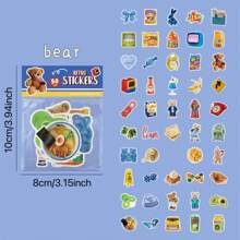 50入組可愛的卡通貼紙,多用途裝飾貼紙,適用於手提箱,日記等 - 彩色 - 查看 5